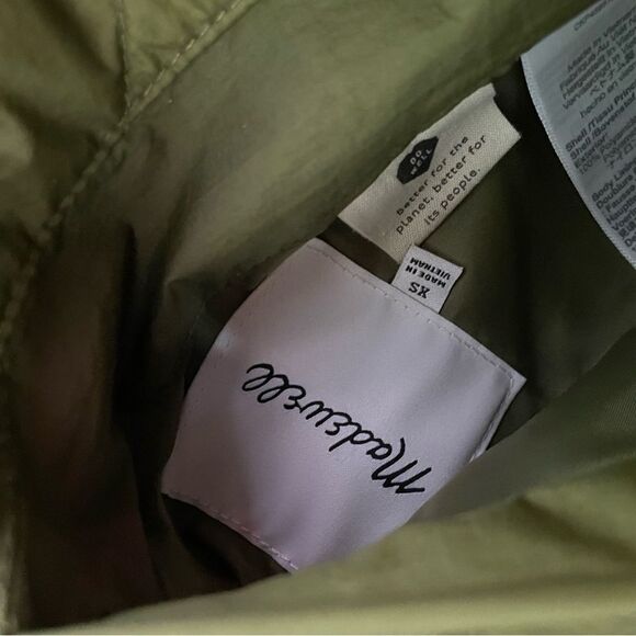 Madewell Jacket Women's XS Green Moss Reversible‎ Sherpa Puffer Coat Quilted NEW - Picture 8 of 10